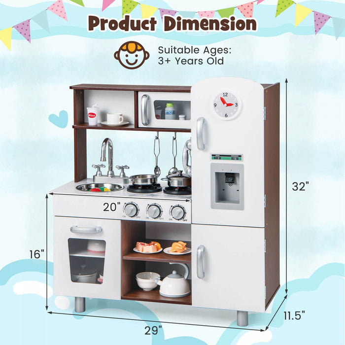 Kids Kitchen Playset Pretend Play Kitchen Toy Avec Des Sons Realistes Et Des Lumieres