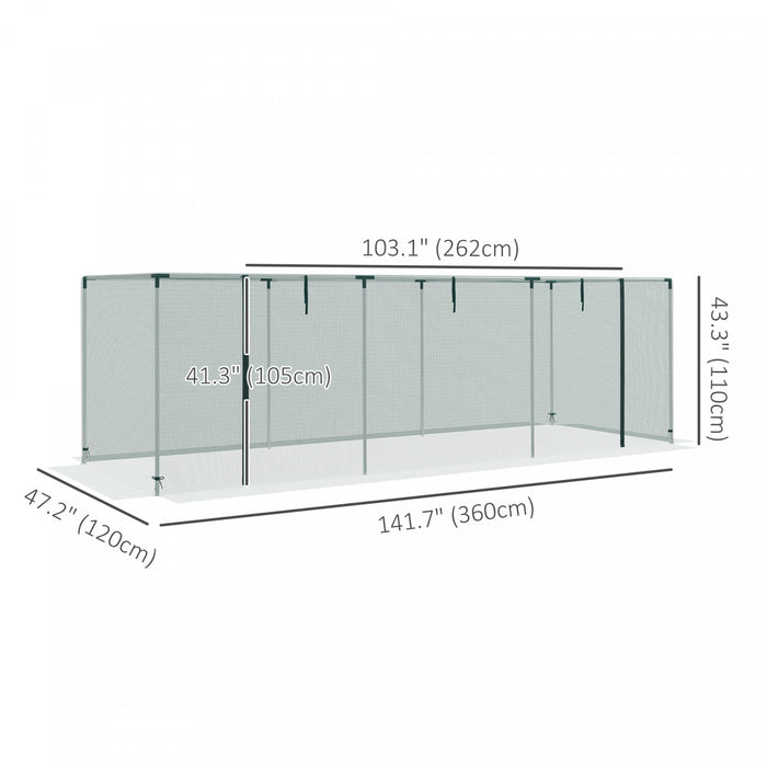 Outsunny Cage De Culture Tente De Protection Des Plantes 12 Pi X 4 Pi, Vert