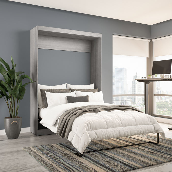 Lit double escamotable Pur de Bestar de 59 po (L) - gris platine