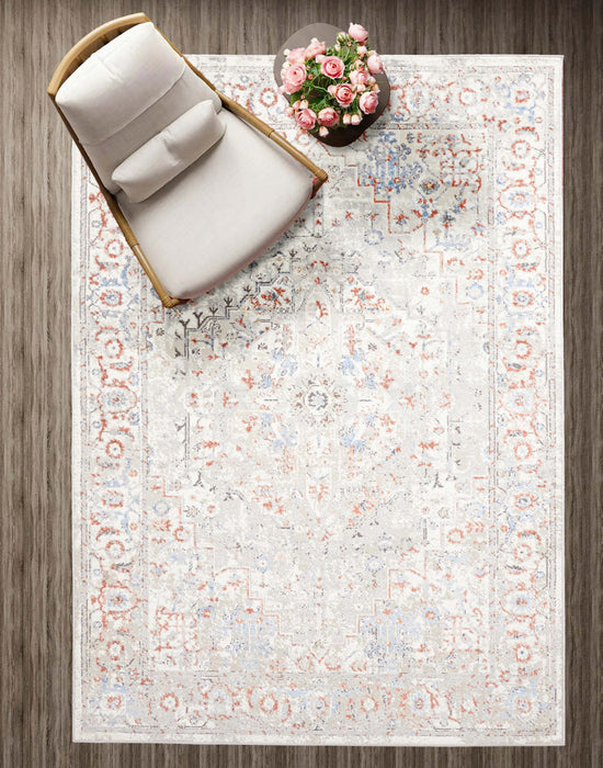 Tapis Traditionnel Mira 5'0\" x 8'0\" en Ivoire