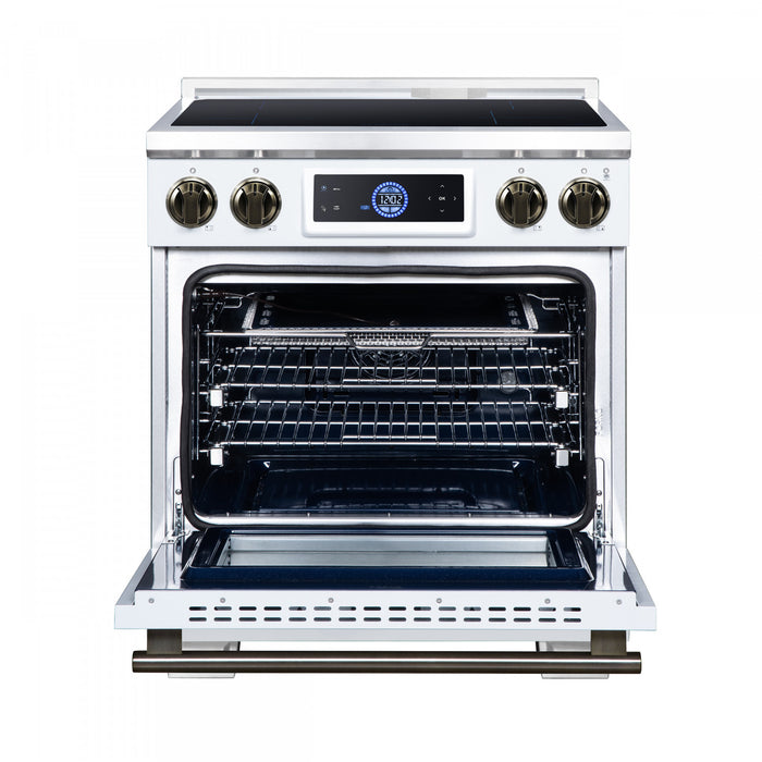 Cuisiniere a induction Forno Maximus 30 pouces, blanc, 4,32 pi³ - FFSIN0968-30WHT