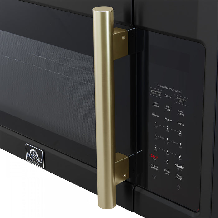 Four a micro-ondes a convection Fornace 30 pouces, au-dessus de la cuisiniere, noir, 1,5 pi³ - FOTR3038-30BLK