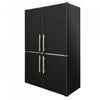 Forno Custodia 48" Bottom Freezer combo, 20.6 cu.ft., Ice Maker, Total No frost, Black - FFFFD1766-48BLK Refrigerator | Refrigerateur Custodia de 48 po, 20,6 pi³, avec machine a glacons, noir – FFFFD1766-48BLK
