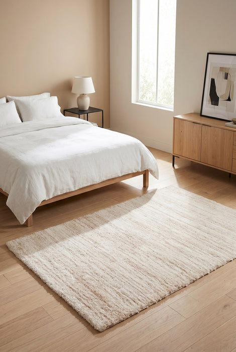 Carpette Yeti ivoire et beige - 5 pi 0 po x 8 pi 0 po  