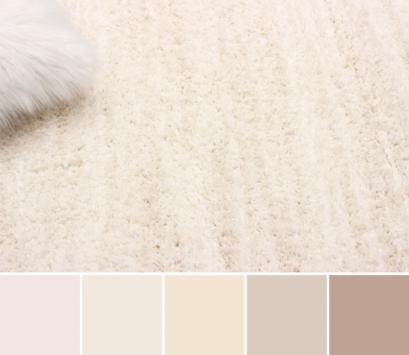 Carpette Yeti ivoire et beige - 5 pi 0 po x 8 pi 0 po  