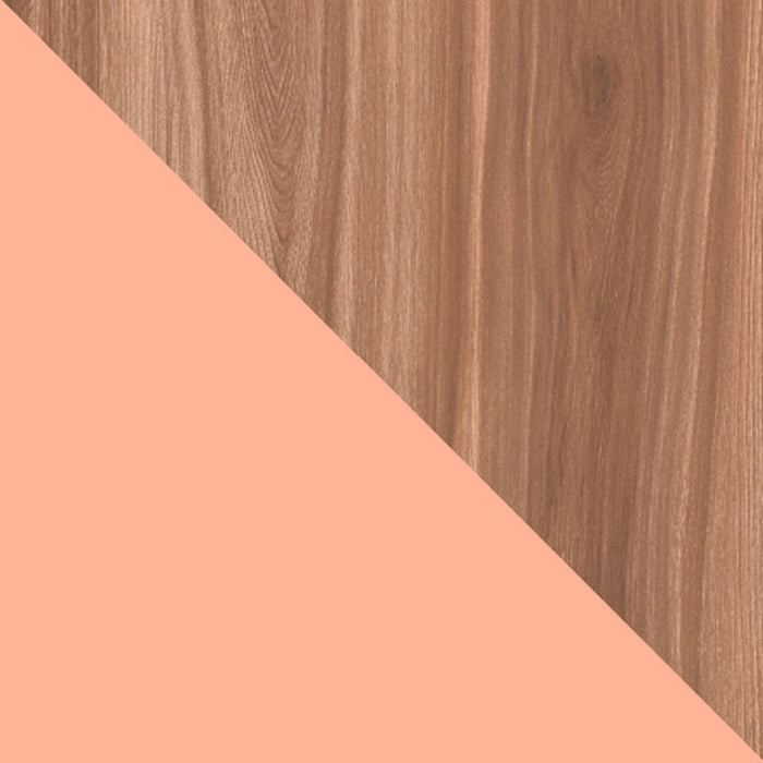 Armoire décorative Beekman de Manhattan Comfort avec 6 tablettes - brune et rose