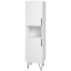 Armoire bibliothèque étroite Beekman de Manhattan Comfort de 17,51 po avec 5 tablettes - blanche