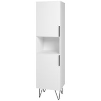 Armoire bibliothèque étroite Beekman de Manhattan Comfort de 17,51 po avec 5 tablettes - blanche