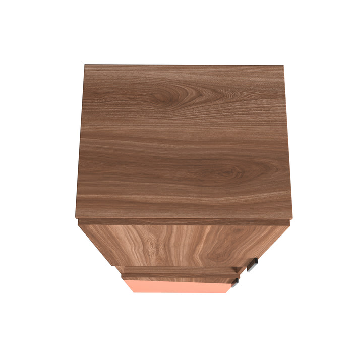 Armoire bibliothèque étroite Beekman de Manhattan Comfort de 17,51 po avec 5 tablettes - brune et rose