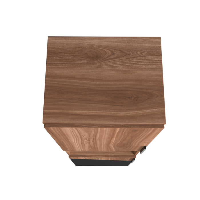 Armoire bibliothèque étroite Beekman de Manhattan Comfort de 17,51 po avec 5 tablettes - brune et noire