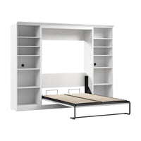 Lit double escamotable Versatile de Bestar avec organisateurs de garde-robe (109 po [L]) - blanc