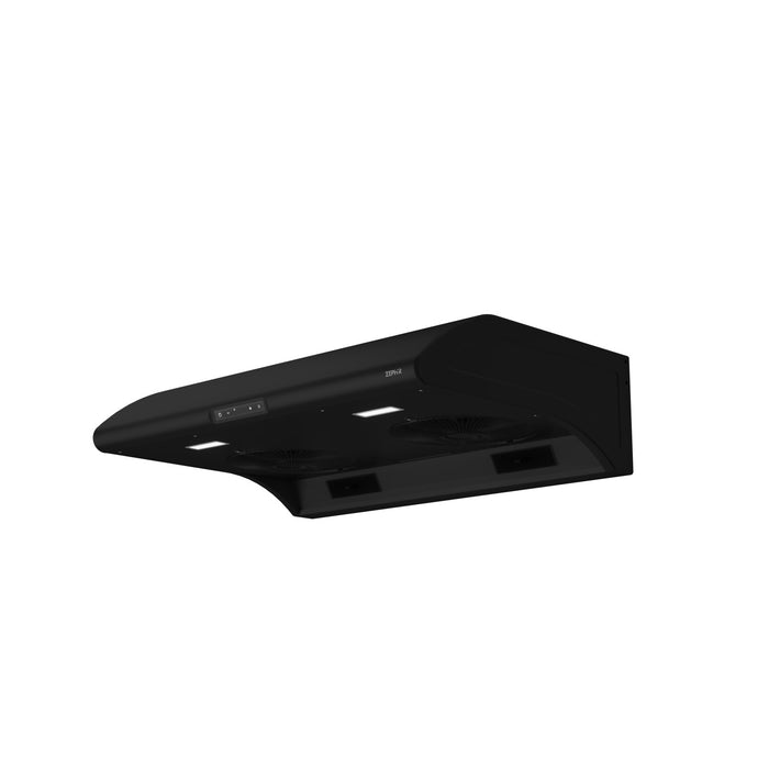 Hotte de cuisinière sous l’armoire Typhoon de Zephyr de 36 po - noir - AK2136CB
