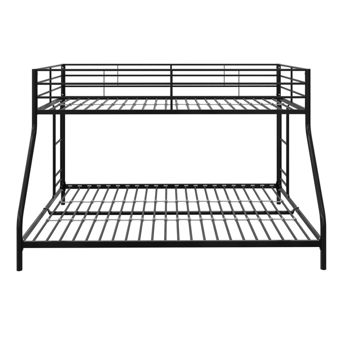 Lits superposés Mainstays Dorel Home en métal avec lit simple au-dessus du lit double, pour petit espace, pour jeunes - noirs