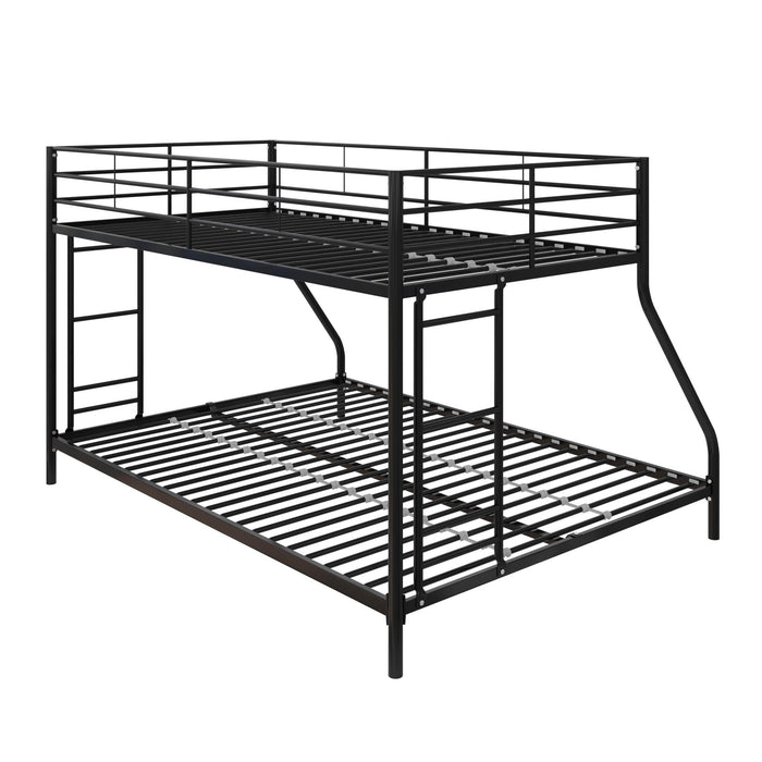 Lits superposés Mainstays Dorel Home en métal avec lit simple au-dessus du lit double, pour petit espace, pour jeunes - noirs