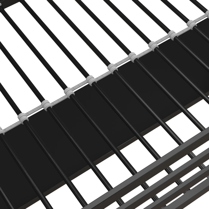 Lit mezzanine simple Miles de DHP en métal avec bureau - noir