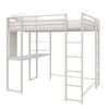 Lit mezzanine double Abode de DHP en métal - blanc cassé