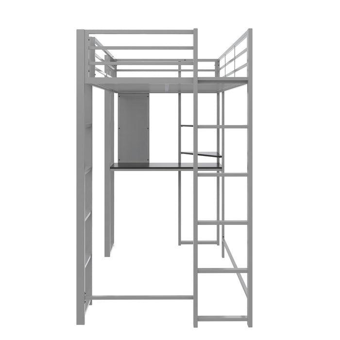 Lit mezzanine simple Abode de DHP en métal - argenté