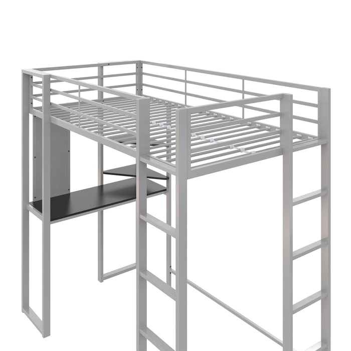 Lit mezzanine simple Abode de DHP en métal - argenté
