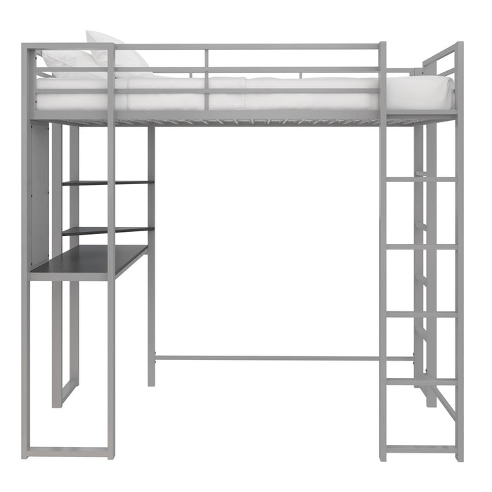 Lit mezzanine simple Abode de DHP en métal - argenté