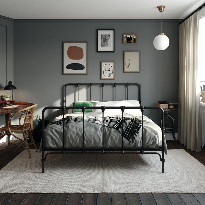 Grand lit Farmhouse de Mainstays Dorel Home en métal - noir