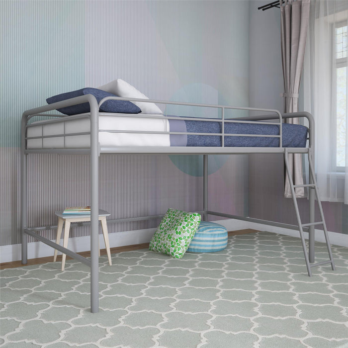 Lit mezzanine double Jett de DHP en métal pour jeunes - argenté