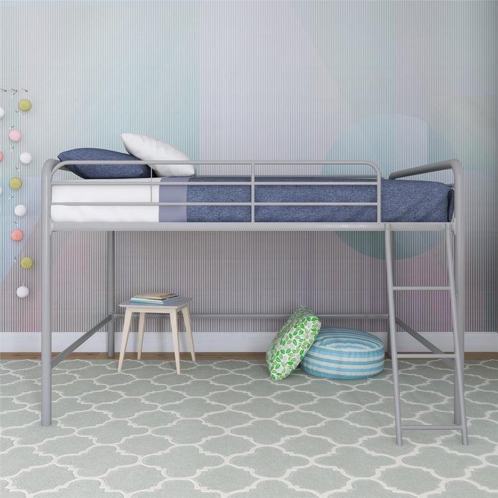 Lit mezzanine double Jett de DHP en métal pour jeunes - argenté