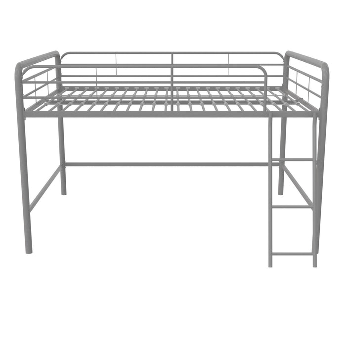 Lit mezzanine double Jett de DHP en métal pour jeunes - argenté