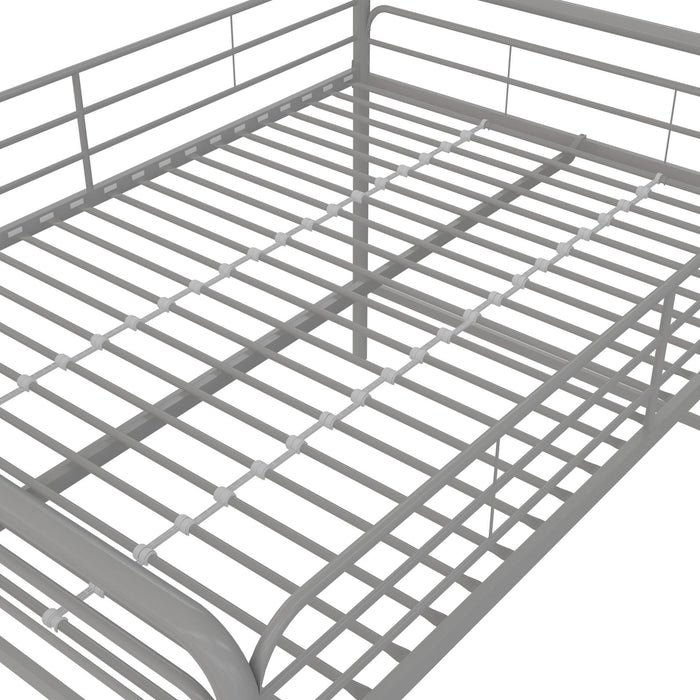 Lit mezzanine double Jett de DHP en métal pour jeunes - argenté