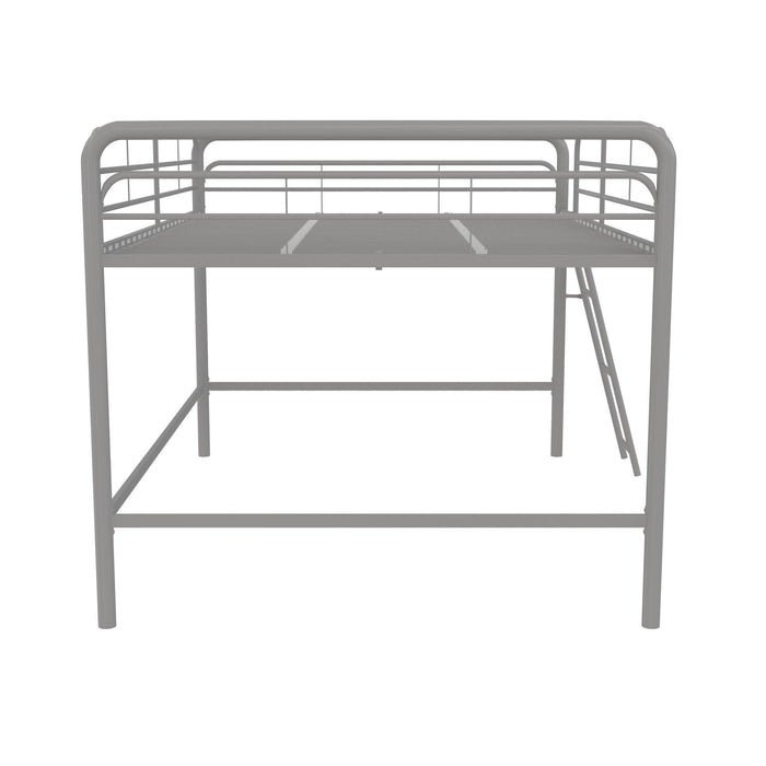 Lit mezzanine double Jett de DHP en métal pour jeunes - argenté