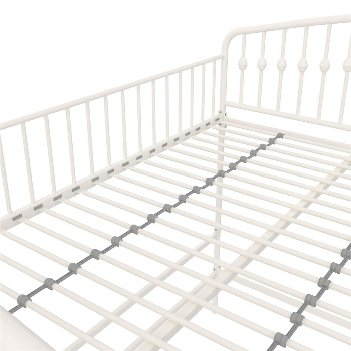 Lit mezzanine double Bushwick de Novogratz en métal - blanc cassé