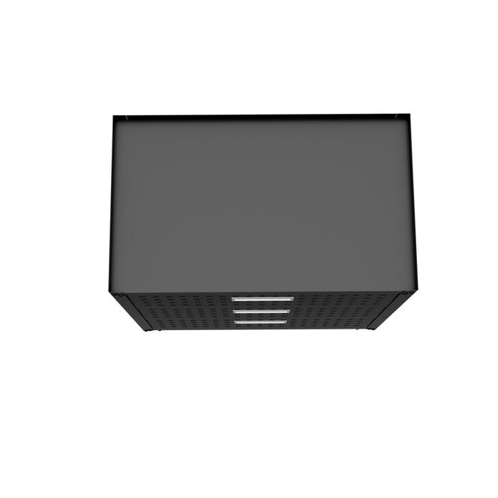 Commode verticale mobile Fortress de Manhattan Comfort de 31,5 po en métal texturé avec 3 tiroirs pour le garage - gris anthracite