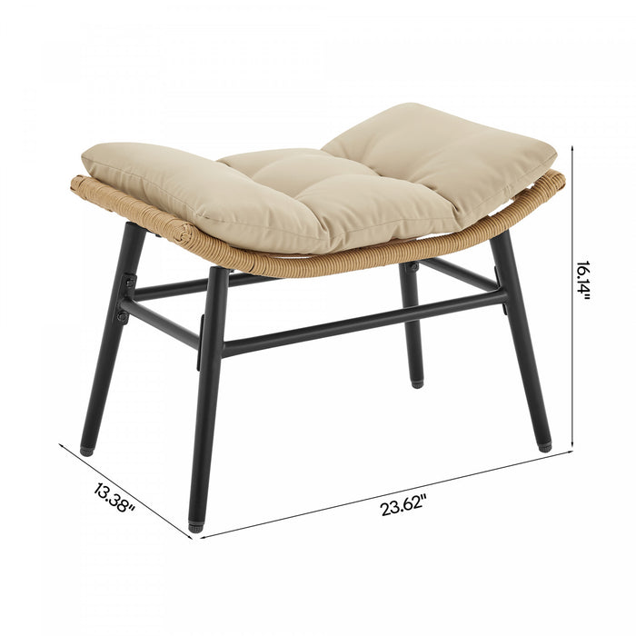 Ensemble de salon moderne Benson 3 pieces avec fauteuils, coloris creme
