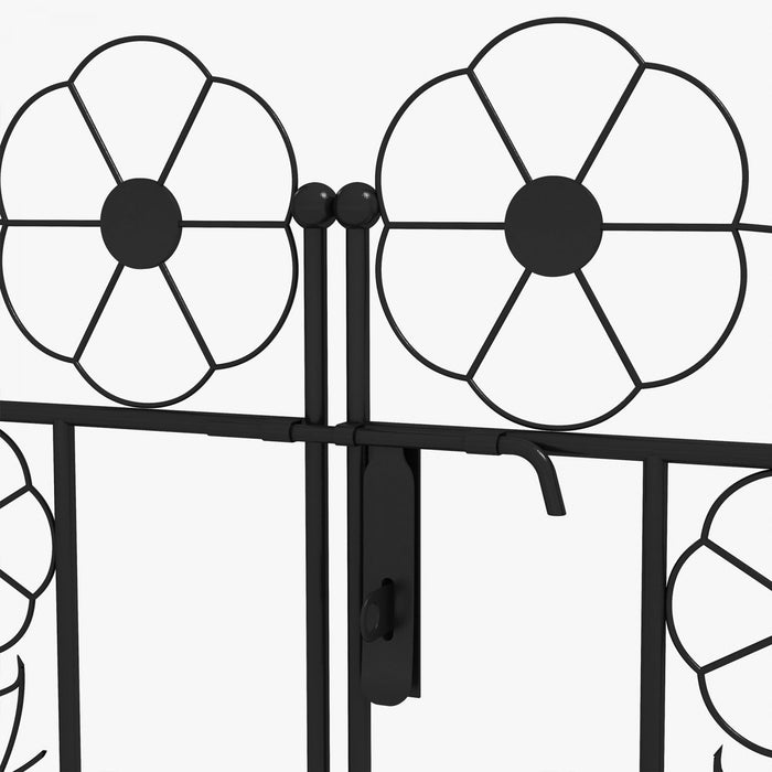 Outsunny Arche De Jardin En Metal Avec Portail Arbre De Jardin Treillis