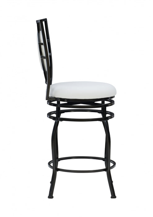 Tabouret bar Townsend en similicuir et avec pattes réglables - noir