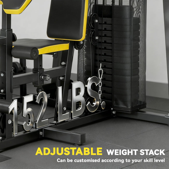 Soozier Machine de gym avec pile de poids et systeme de poulies