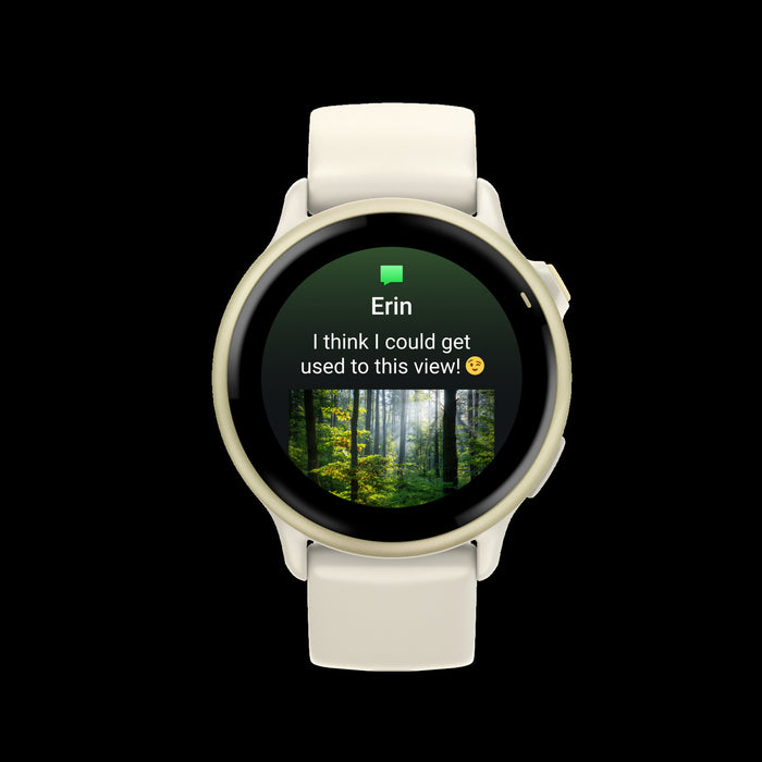 Montre de fitness Garmin Vivoactive 6 Lunar Gold - Moniteur d'activite, entrainements quotidiens, statut HRV, dynamiques de course, conseils PacePro, notifications intelligentes