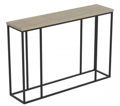 47” Console Table - Dark Taupe With Black Metal | Console de 47 po - taupe foncé avec métal noir