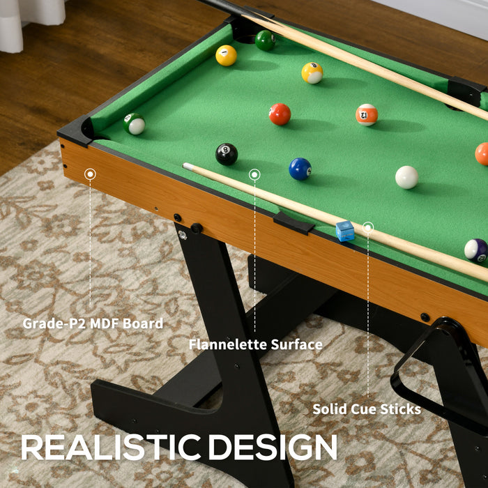 Soozier Mini table de billard pliante de 38po avec queues