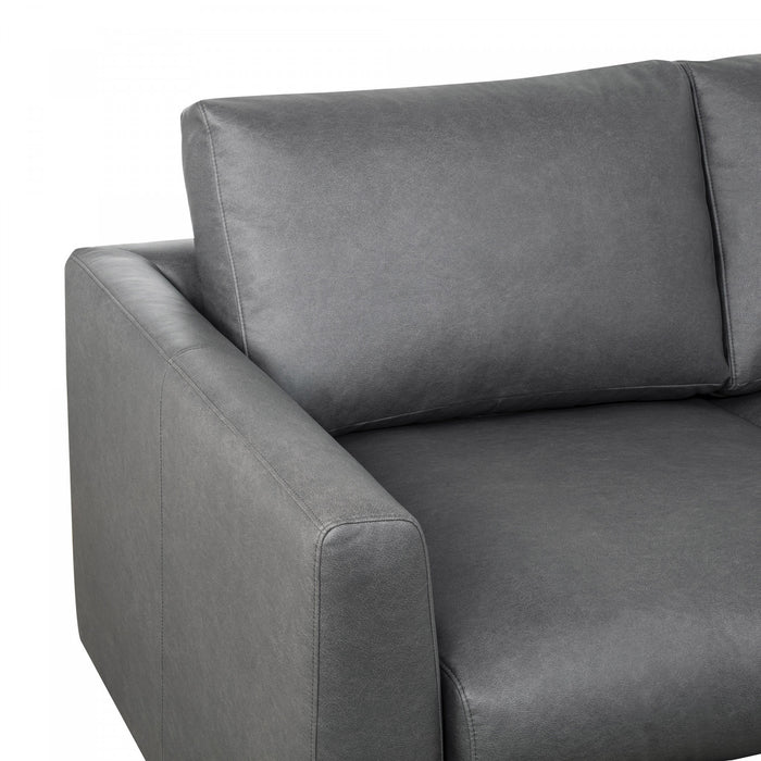 Canape contemporain Cleo 96\" en tissu, coloris etain