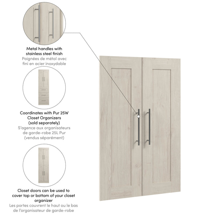 Ensemble de 2 portes Pur de Bestar pour organisateur de garde-robe de 25 po (L) - gris cendré