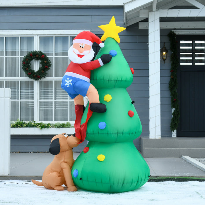 Homcom Decoration De Noel Gonflable, Sapin De Noel De 6 Pieds