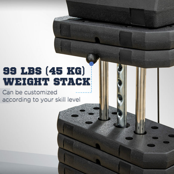 Soozier Machine De Gymnastique A Domicile Soozier Avec Pile De Poids De 99 Lb