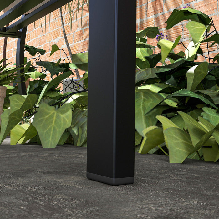 Outsunny Banc De Jardin 49\" Avec Siege A Lattes Pour Jardin, Pelouse, Noir