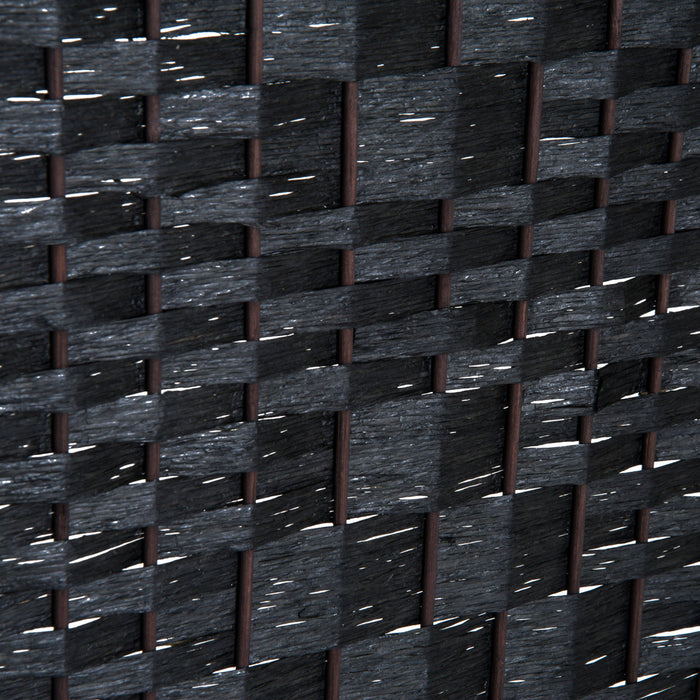 Homcom Separateur De Piece En Osier Tisse A Double Charniere