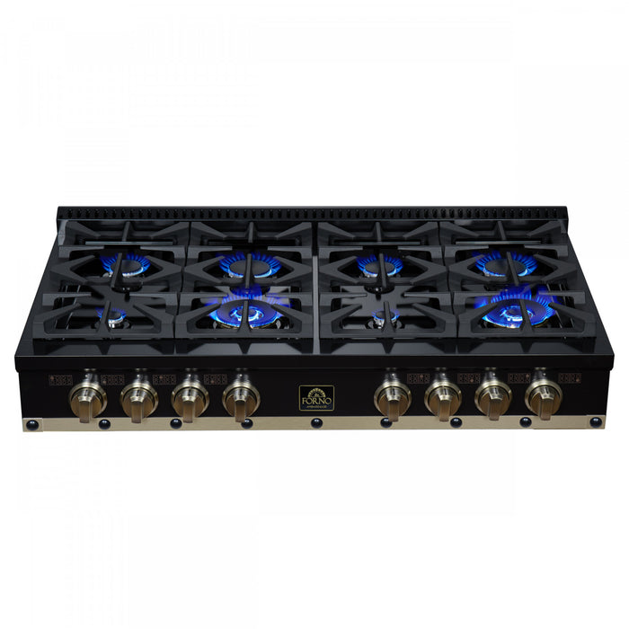 Table de cuisson au gaz Ambassador 48 po, noire, 8 bruleurs – FCTGS5799-48CPBLK