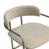 Serene Mid-Century Modern Metal Upholstered Barstool in Taupe | Tabouret de bar en metal rembourre style mid-century moderne Serene, coloris taupe