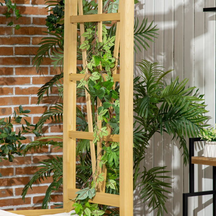 Outsunny Banc En Bois Pour 2 Personnes Pour Vigne/plante Grimpante
