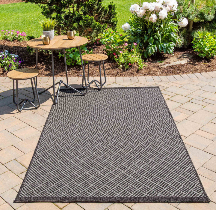 Tapis Contemporain Eve 6'7\" x 9'6\" en Gris