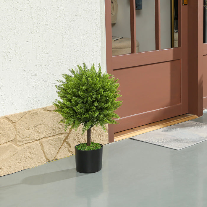HOMCOM Plantes Artificielles, Plantes Decoratives pour la Maison, Vert