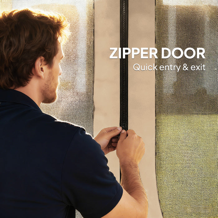 Outsunny Moustiquaire de Remplacement pour Gazebo 10' x 12', Beige